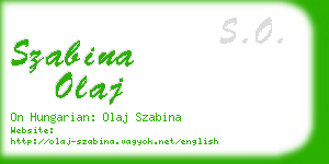 szabina olaj business card